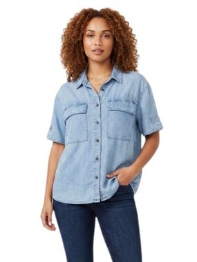 Anthropologie ($58) Jane and Delancey Lyocell Button Blouse - PTP 22